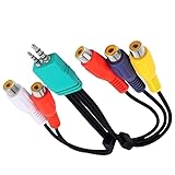 LDGSUPH 1pc BN39-01154W 3.5mm + 2.5mm to 5 R/*C*A Audio Video AV Component Adapter Cable