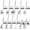 18/10 Stainless Steel Kitchen Utensils Set - 15” All Metal Cooking Tools, 11PCS - 2 Tongs, Fork, Solid Spoon, Slotted Spoon, Spatula, Soup Ladle, Skimmer, Slotted Spatula, Spaghetti Spoon, Large Spoon #1