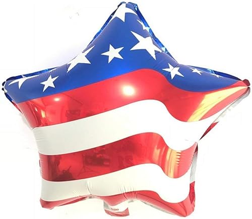 Miniatura 5 de Globos del 4 de julio, globo patriótico, globos de Mylar de bandera estadounidense para decoración de fiesta del día de la independencia, 10 unidades