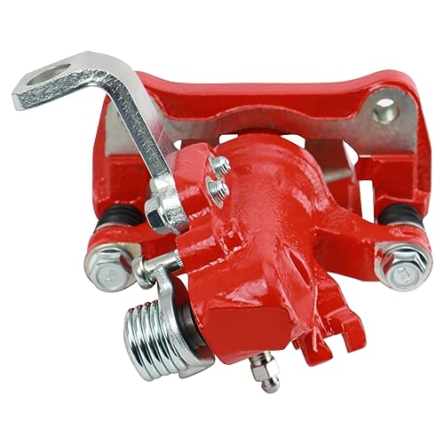 Image of TRQ Performance Rear Brake Caliper Set Caliper Brackets Compatible with 99-00 Honda Civic 92-93 Civic SI 95 Civic SI 94 Civic SI with 4 Wheel ABS Brakes 93-97 Civic Del Sol 94-96 Acura Integra