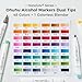 Ohuhu Alcohol Markers Brush and Chisel Tip: 48-Color Double Tipped Art Marker Set for Artist Adults Cozy Coloring Illustrations - Honolulu 2- Brush and Chisel Dual Tips- Refillable - AP Certificated
