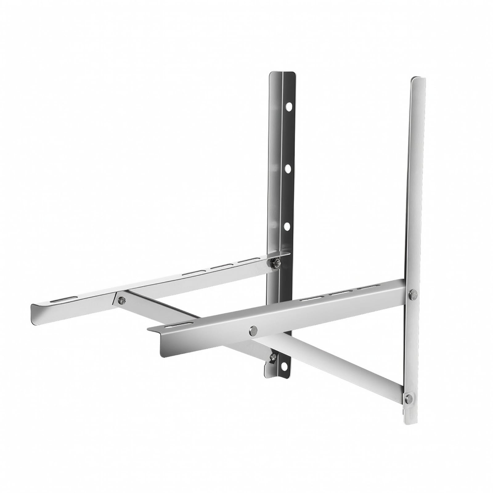 Staffa Climatizzatore Staffa Montaggio Staffa Parete Supporto Esterno Mensola Regolabile Robusta in Acciaio Inox 201 con Allineamento Regolabile E , Modello Pieghevole 2p