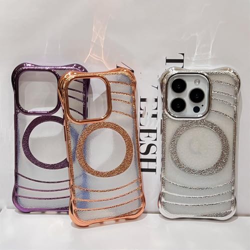 Coque iPhone plaquée cuir transparent argenté au design raffiné