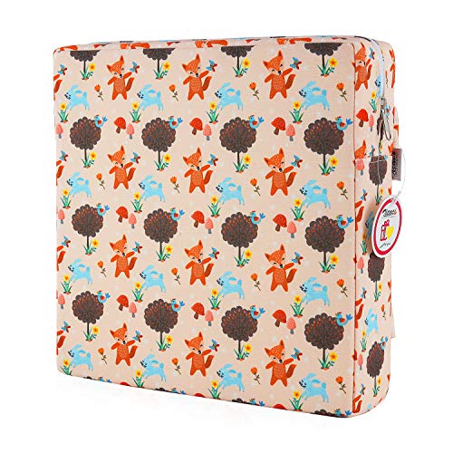 Zicac Sitzerhöhung Baby Tragbar Sitzkissen Cartoon Design für Kinder (Orange)