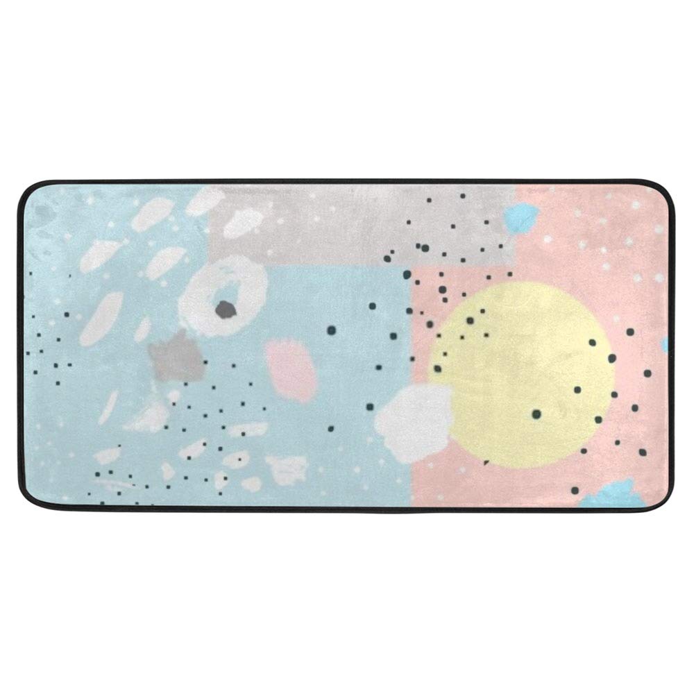 Tapis de cuisine 39x20 antidérapant et imperméable au motif de trois pandas pour sol propre