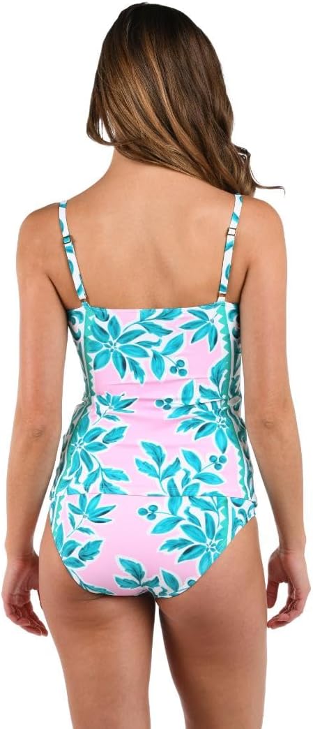 La Blanca Womens Over The Shoulder Tankini Swimsuit Top - Image 2
