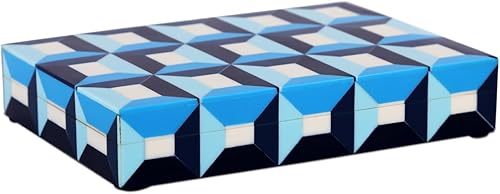 Miniatura 40 de Handicrafts Home Colección Marquet Array - Joyero decorativo hecho a mano para recuerdos, baratijas y decoración del hogar, caja para almacenamiento