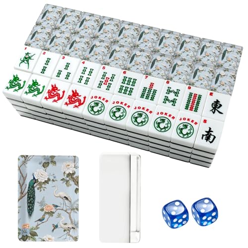 Juego de Mahjong Americano con 166 Fichas y Bolsa miniatura 1