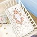 Pink Gold Christmas Elk Cooling Baby Mattress Protector Crib 28