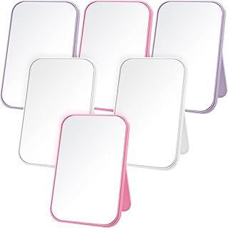 6 Pcs Spa Party Mirror Spa Party Supplies Sleepover Accessory Favors Makeup Mirror for Sleepover Slumber Birthday Favors Gift(Mixed Color)