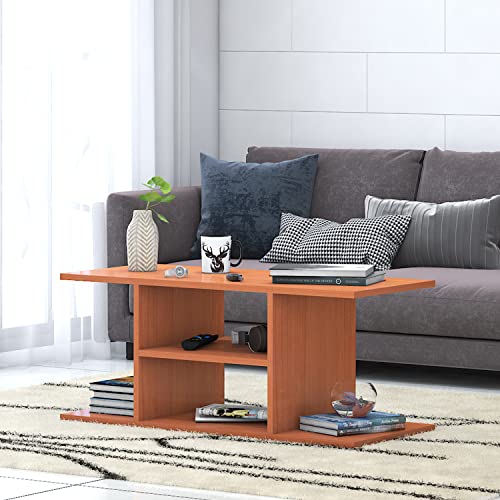 Klaxon Nicos Engineered Wood Coffee Table/Centre Table, Tea Table (Cherry)
