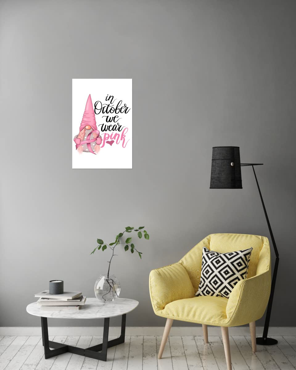 artboxONE Poster 150x100 cm Menschen Im Oktober tragen wir Pink | Gnom - Bild Oktober Band bewusstsein