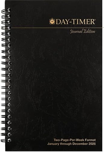 Day-Timer Recambio de planificador de dos páginas por semana 2024, encuadernado con alambre, tamaño compacto, 3 x 5 pulgadas