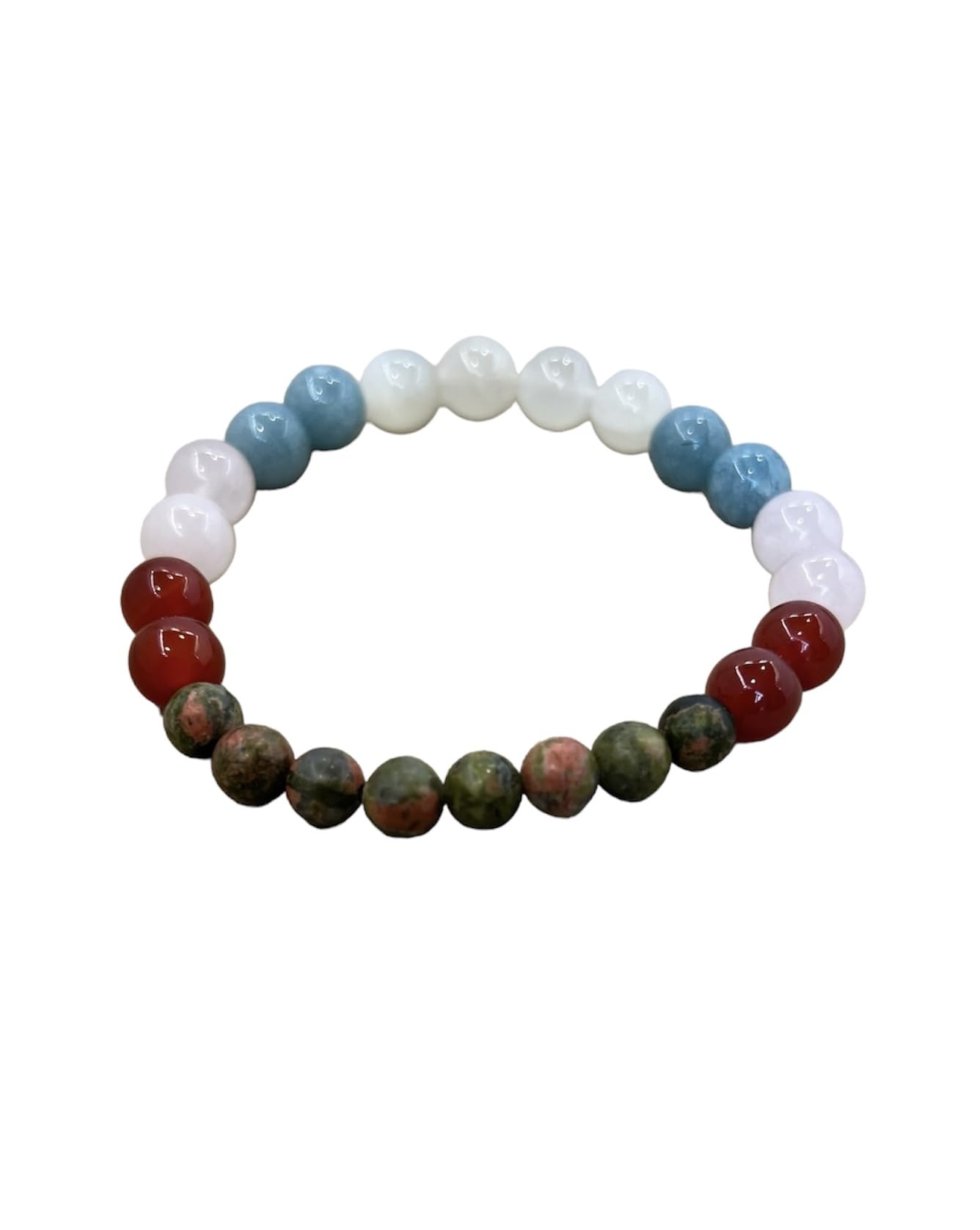 Fertility Bracelet - 8mm Moonstone, Aquamarine, Rose Quartz, Carnelian & 6mm Unakite Beads (2.2) (B0D9BXH5NT) Amazon Price History, Amazon Price Tracker