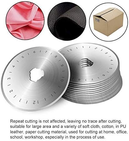 20Pcs 45Mm/ 28Mm Rotary Cutter Refill Blades Patchwork Fabric Leather Craft Steel Circular Sewing Quilting Cutters - (Color: Silver)