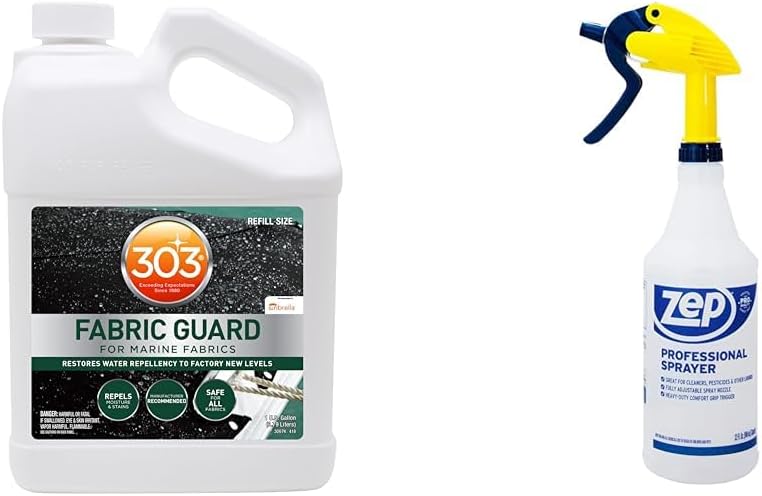 303 Marine Fabric Guard 128 oz with Zep 32 oz Professional Sprayer Bottle