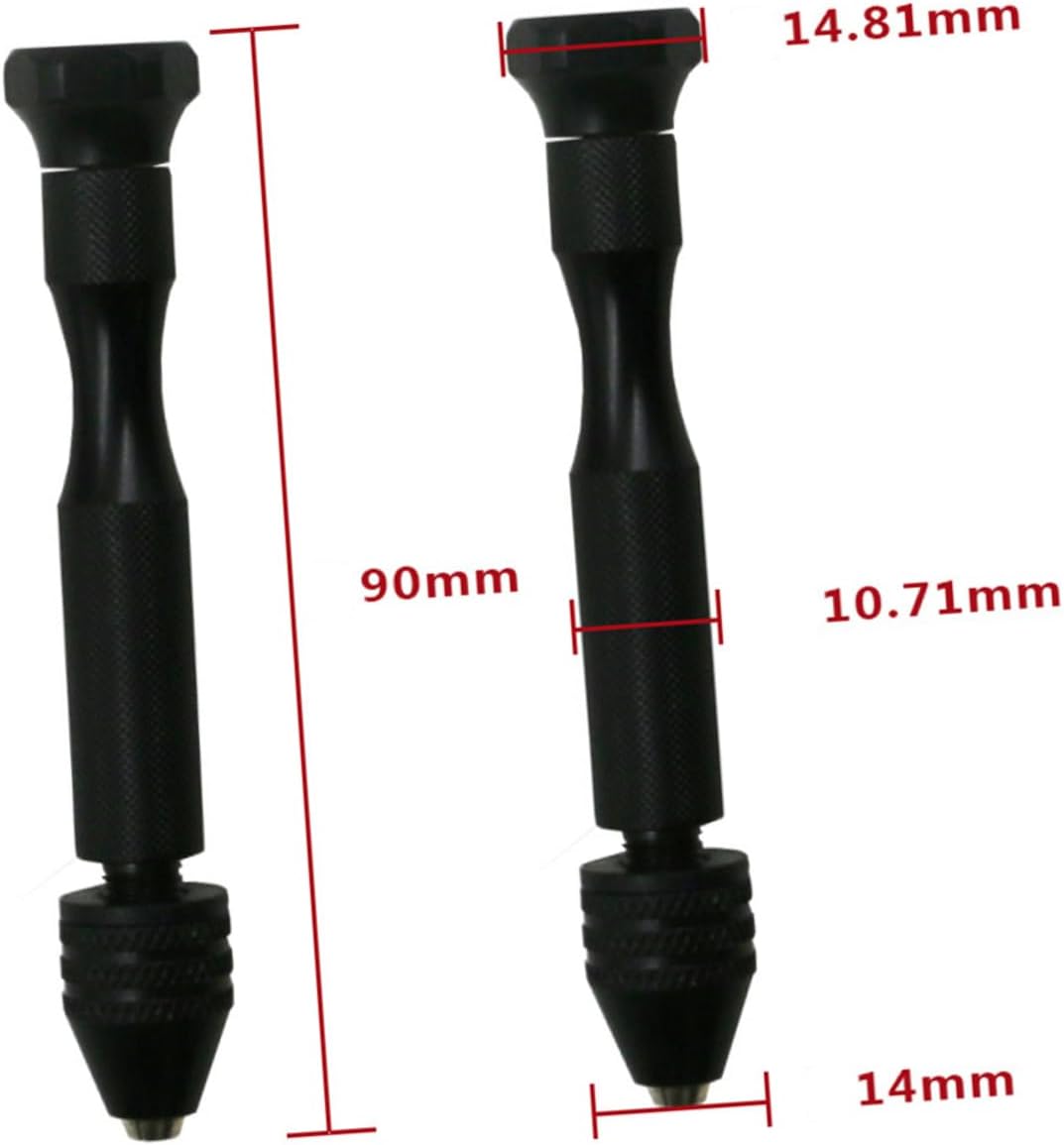 Vaguelly Jewelry Hand Drill Mini Pin Vise Drill 3-jaw Chuck Black Hand Tools Drills for Jewelry Making