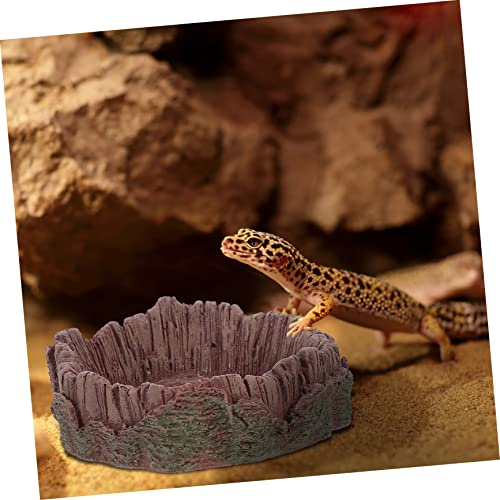 4 Pcs Tigela De Água De Réptil Recipiente De Comida De Réptil Prato De Alimentação De Répteis Tigela