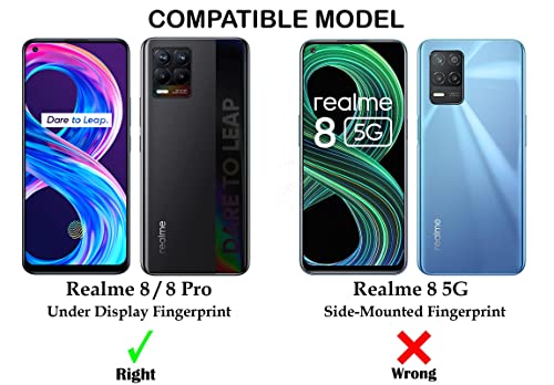 Image of Jkobi Back Cover Case for Realme 8 | Realme 8 Pro (Matte Finish Silicone with Inside Fiber Cloth)