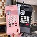 UnnFiko 3D Silicone Case Compatible with iPhone 16 Pro Max, Retro Classic Creative Soft Rubber Bumper Cover Cool Fun Thick Protective Stand Case (Retro Cellphone Pink, iPhone 16 Pro Max)