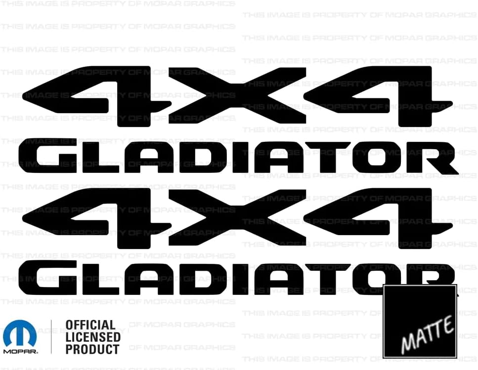 Decal Mods 4x4 Gladiator Bedside Graphic Decals/Stickers