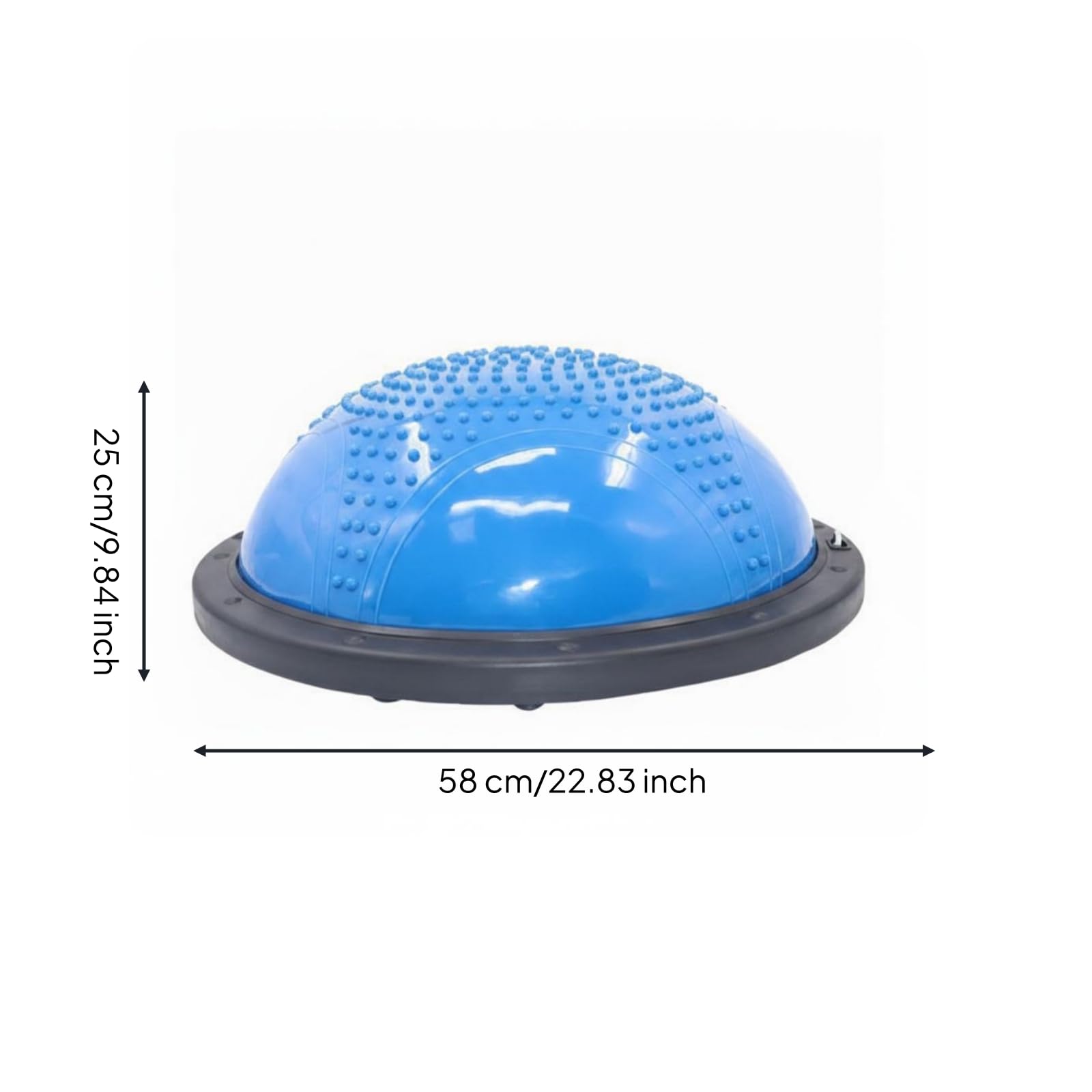 Fitness Training Ball Mezza Sfera di Equilibrio Palla Cupola per Core Stabilità E Postura PVC Antiscoppio con Base Stabile E Superficie Testurizzata
