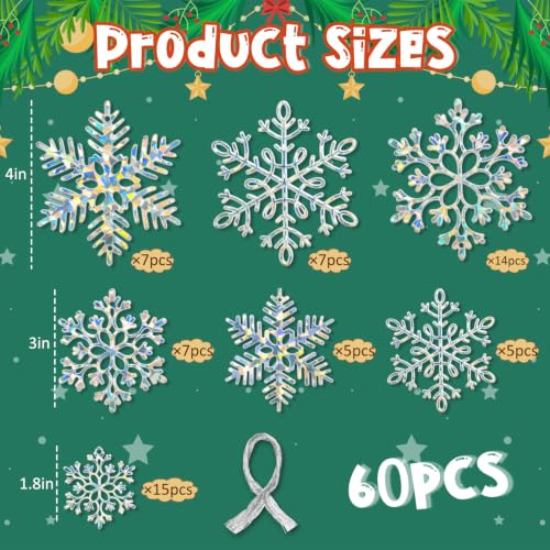 Image of Christmas Snowflakes Ornaments Decorations for Winter Holiday