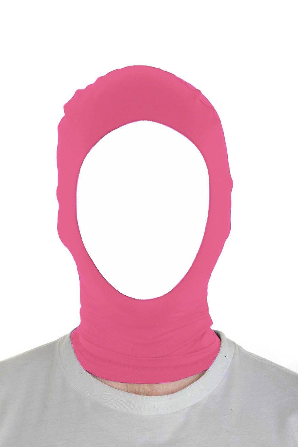 Sheface Men's and Women's Spandex Halloween Cosplay Mask Party Open Face Hood Costume Mask (Rose Red)