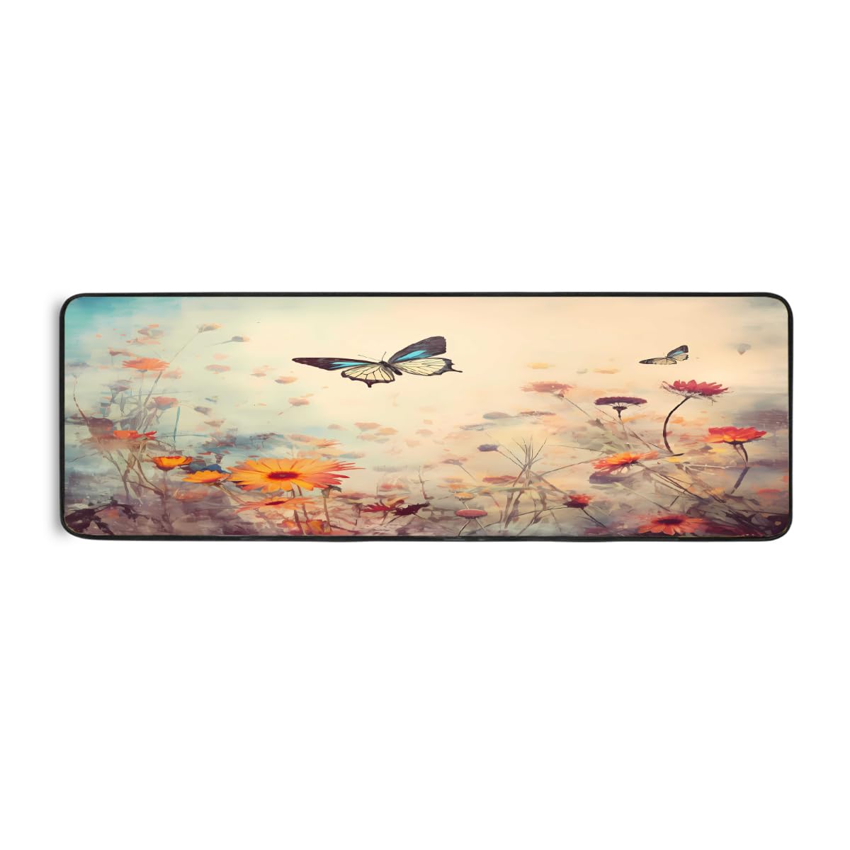 Tapis de sol buanderie et cuisine rétro pour un intérieur chaleureux
