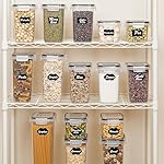 Vtopmart Airtight Food Storage Containers Set with Lids, 15pcs BPA Free Plastic Dry Food Canisters for Kitchen Pantry Organization and Storage, Dishwasher safe,Include 24 Labels, Black - Image 5