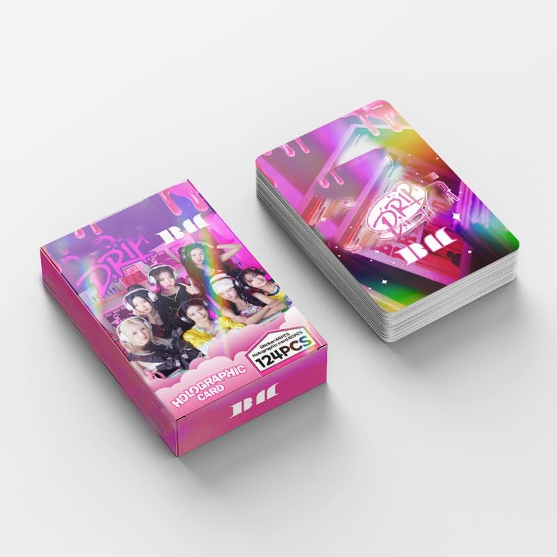124PCS Laser Baby-M Photocards 2025 New Album Lomo Cards,Baby-M Cards for Gift and Fans Collection (Pink) - Image 7