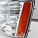 AKKON - For 07-13 Suburban Tahoe Avalanche Chrome Clear Headlights Front Lamps Direct Replacement Left + Right