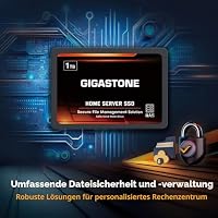 Gigastone Home NAS SSD 2TB 24/7 Dauerhaft TLC Hohe Dauerhaltbarkeit Persönlicher Server Cloud Datenspeicher RAID 3D NAND 2,5 Zoll SATA III Interne Solid State Festplatten – Ansicht 3