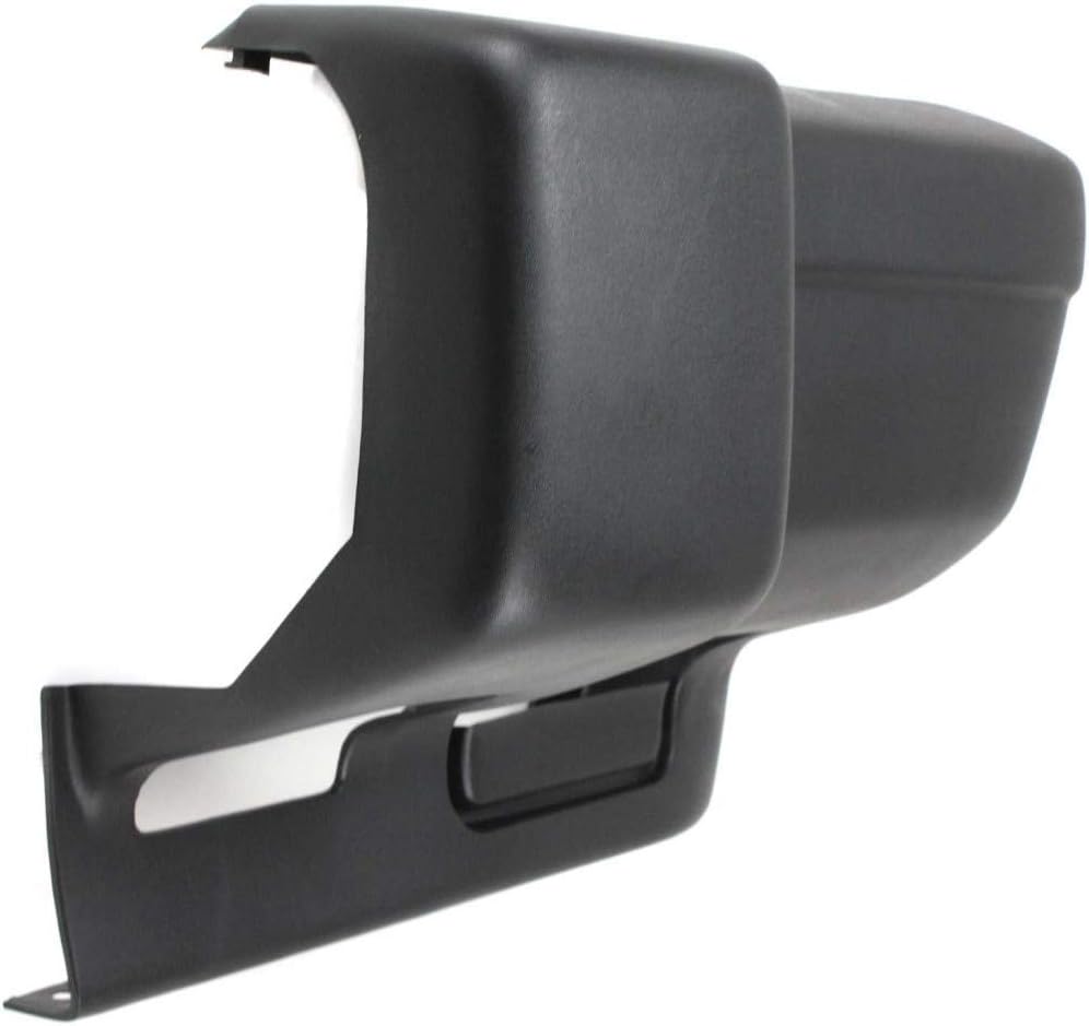 For Jeep Cherokee 1997 98 99 00 2001 Bumper End Driver and Passenger Side | Pair | Front | Black Textured | Replacement For CH1004126, CH1005126 | 5DY01DX8AB, 5DY00DX8AB