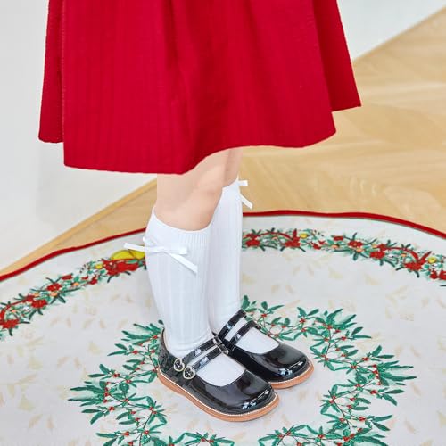Image of GINFIVE Toddler Girls Dress Shoes Little Kids Flats School Mary Janes Shoes