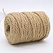 Tenn Well 5mm Jute Twine, 100 Feet Braided Natural Rope, Thick Twine for Crafts, Gift Wrapping, Gardening, Cat Tower Repair, Macrame Jute Cord