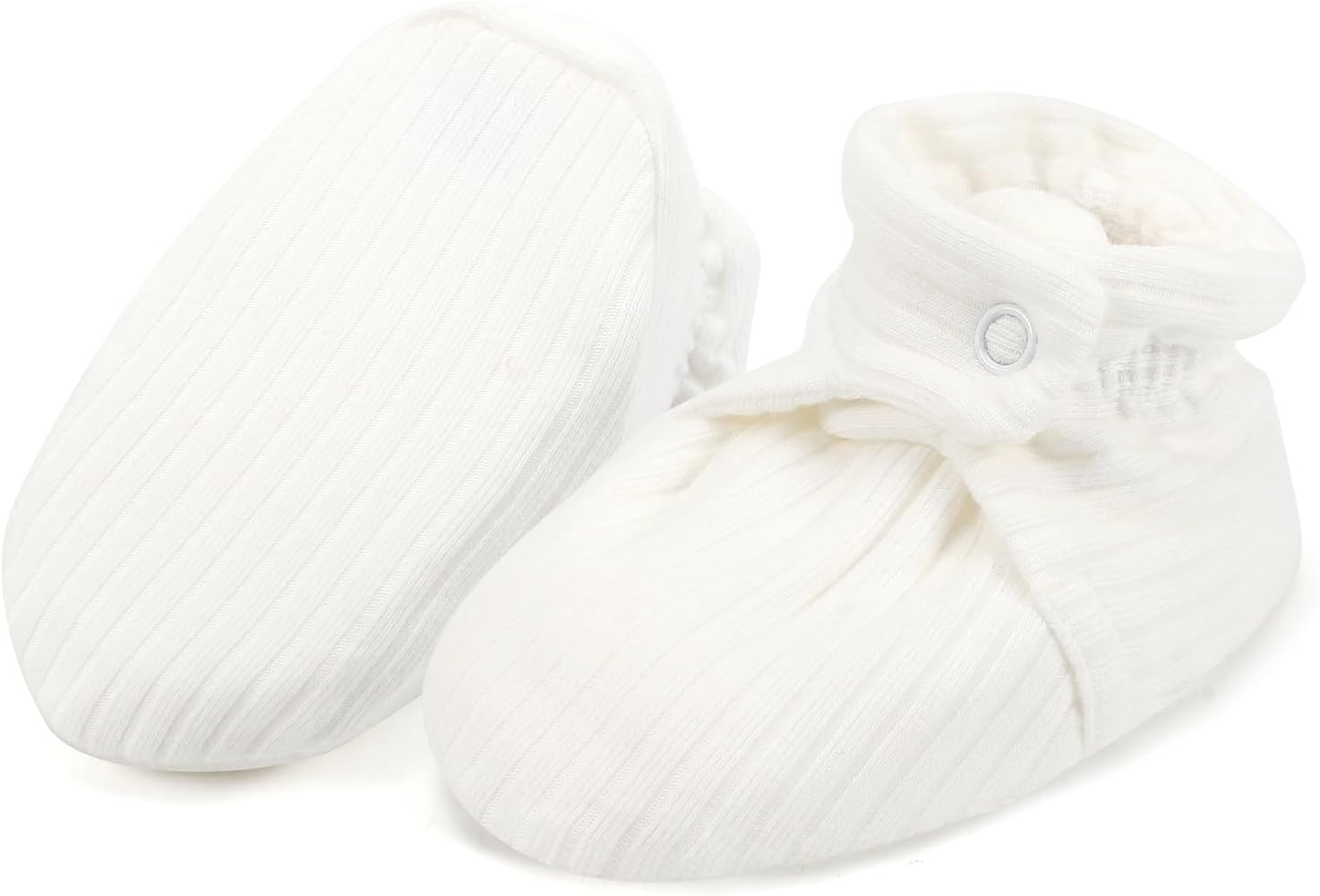 KARUNEL Baby Booties Organic Cotton Infant Bootie Warm Cozy Soft Sock Shoes Adjustable Boots for Newborn Boys Girls
