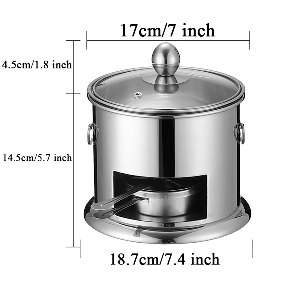 Réchaud De Camping Portable Acier Inox - Brûleur Avec Paravent Anti-Vent Pour Randonnée