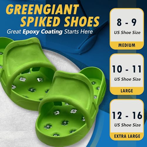Spike Shoes for Epoxy Flooring – Epoxy Floor Spiked Shoes, Slip-On Epoxy Shoes Spikes for Garage Epoxy Floor Coating Kit, Fits Over Work Boots, Medium, 1 Pair.4