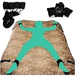 Bed Bondage Restraint Kit for Couples Sex Ties for Ankles and Wrists Bar Neck-to-Thigh/Ankle Sling, Wrist and Thigh Restraints Arm and Leg Sex Resistance Bands Queen Bed Straps for Adult Play Sweater