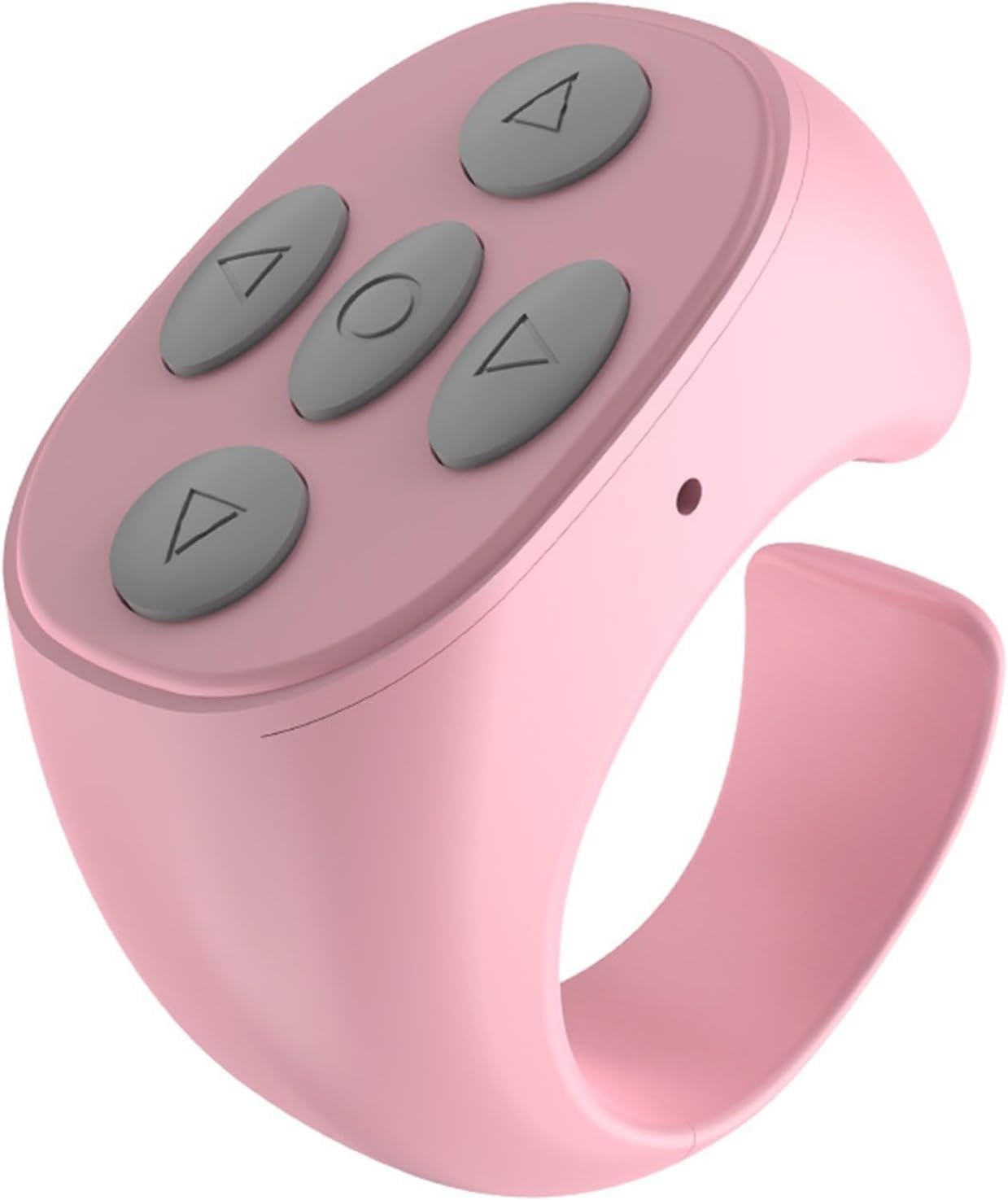 Fingertip Wireless Bluetooth Remote Control, Bluetooth Ring Scroller, 2025 New Remote Control Page Turner Bluetooth Scroller Ring, Short Video and Music Camera Shutter Remote Controller (Pink)