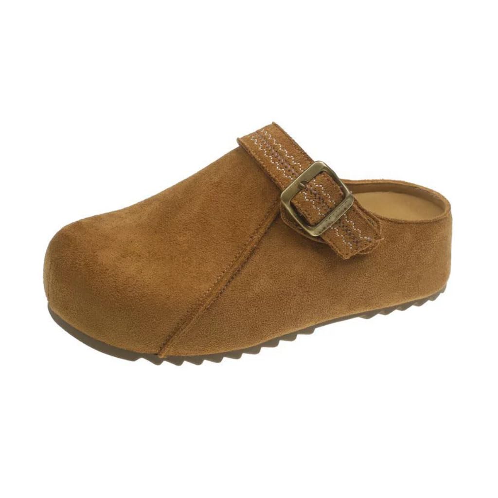 Sabots pour femmes classiques à plateforme en cuir d'imitation - 7