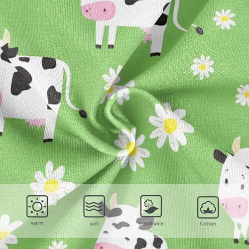 Fancy Toddler Girls Underwear 2t Cotton Cute Panties Girl Cute Cartoon Cows Green Kids Undies Briefs3