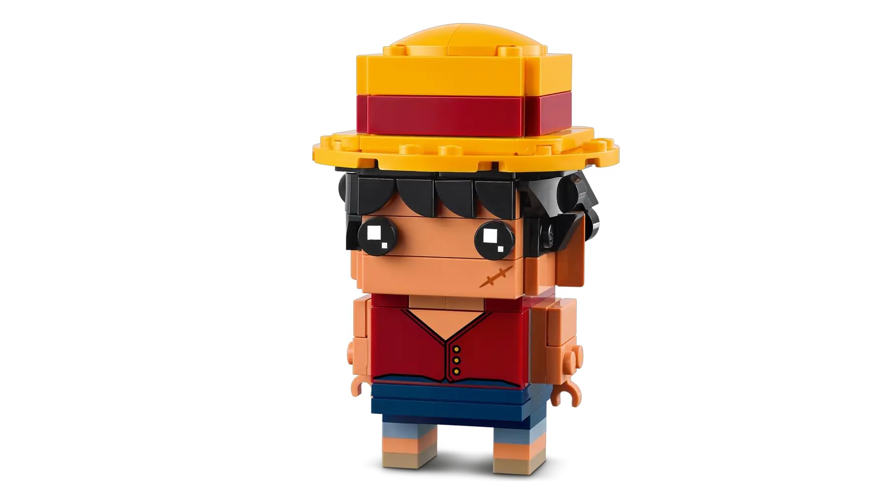 LEGO One Piece 40799 - Figurine de Monkey D. Luffy BrickHeadz - Collector pour Les Fans de Manga - Idée Cadeau pour Filles et garçons à partir de 8 Ans