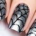 Whats Up Nails - Spider Web Vinyl Stencils for Halloween Nail Art Design (1 Sheet, 12 Stencils)