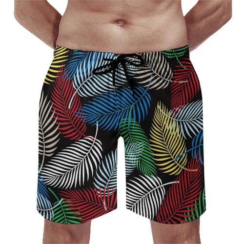 Shorts de bain homme couleur plumes séchage rapide