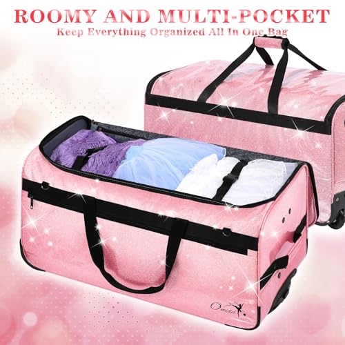 Sac de danse avec porte-vêtements rose, cadeau idéal pour danseuse