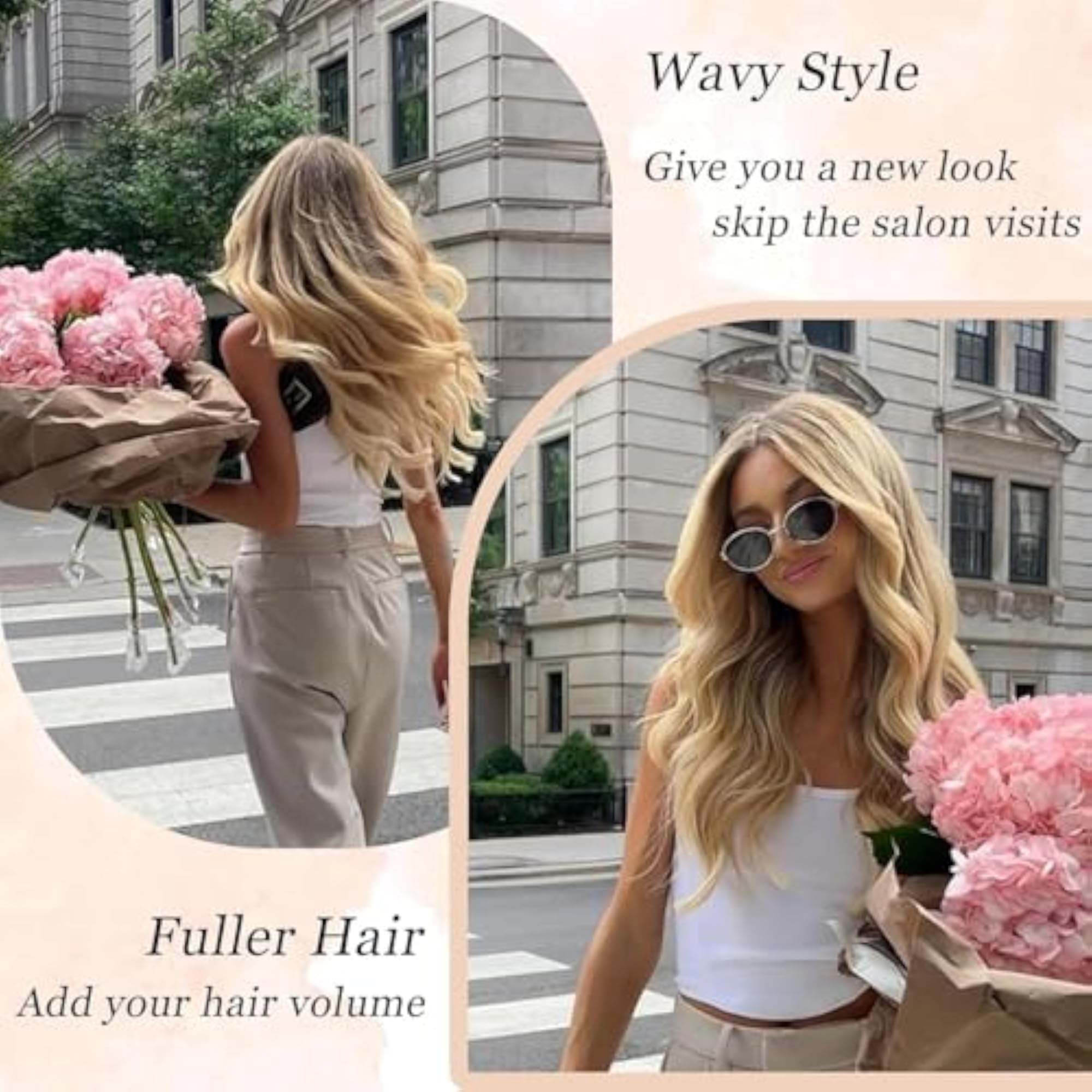 18-Inch Wavy Topper for Women, Black Silk Base