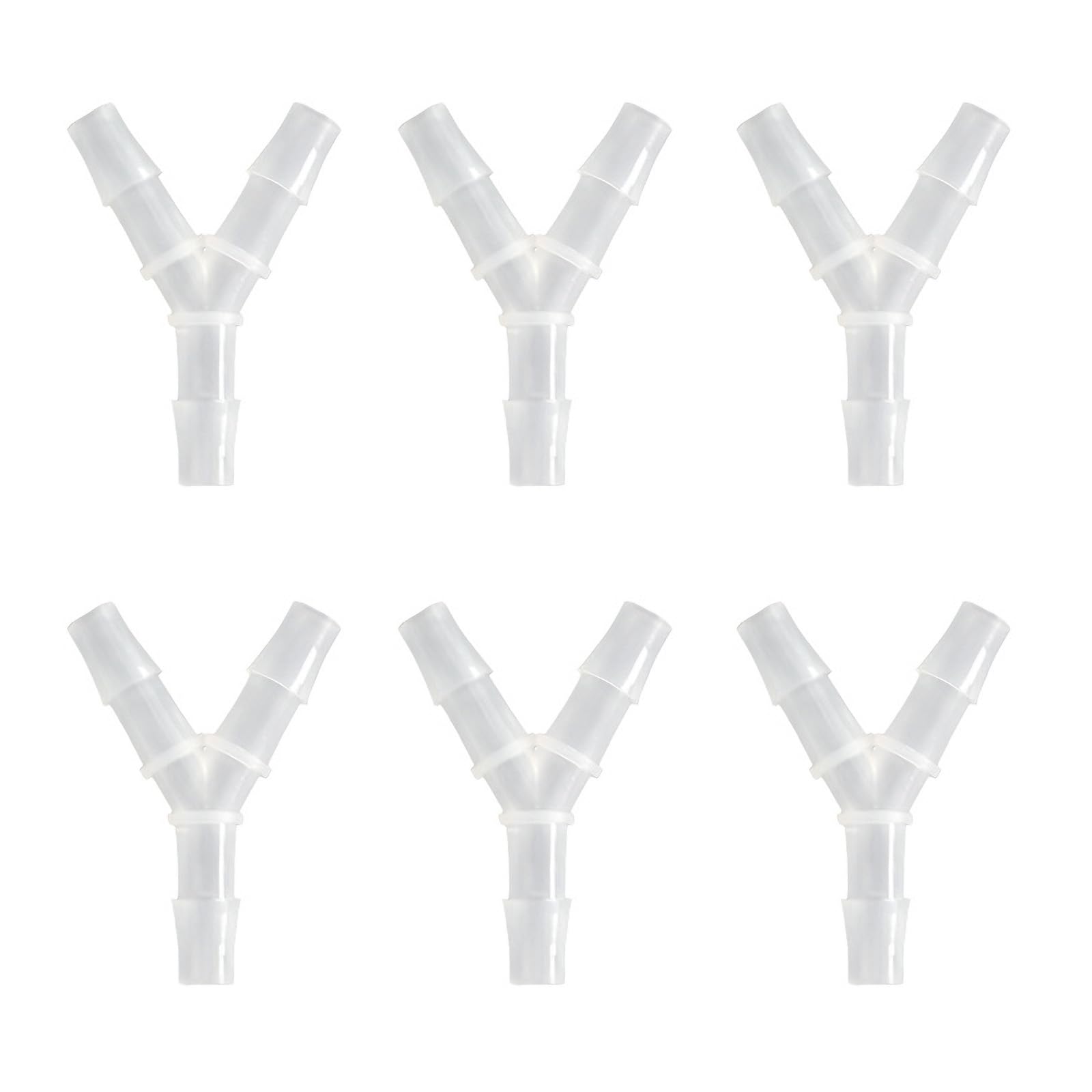 6 Pièces Connecteurs de Pompe à Air d'Aquarium, Raccord de Tuyau en Plastique à 3 Voies en Forme de Y pour Accessoires De Aquarium de Pompe à Air, Connecteur de Tuyau pour Conduite d'air