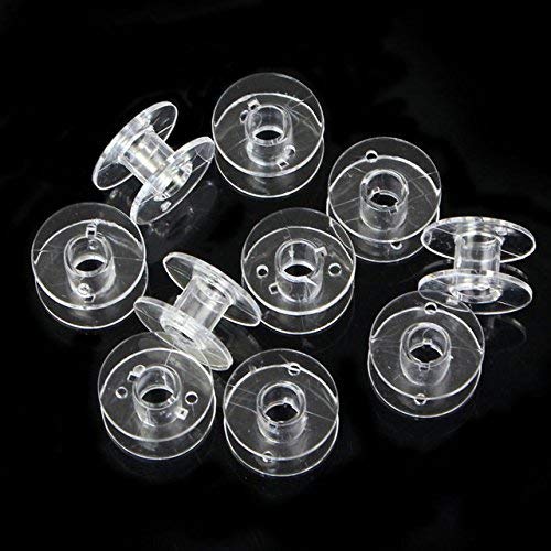 Zenith Clear Plastic 50 Bobbins for Any Automatic Sewing Machines (Singer/Usha/Brother)